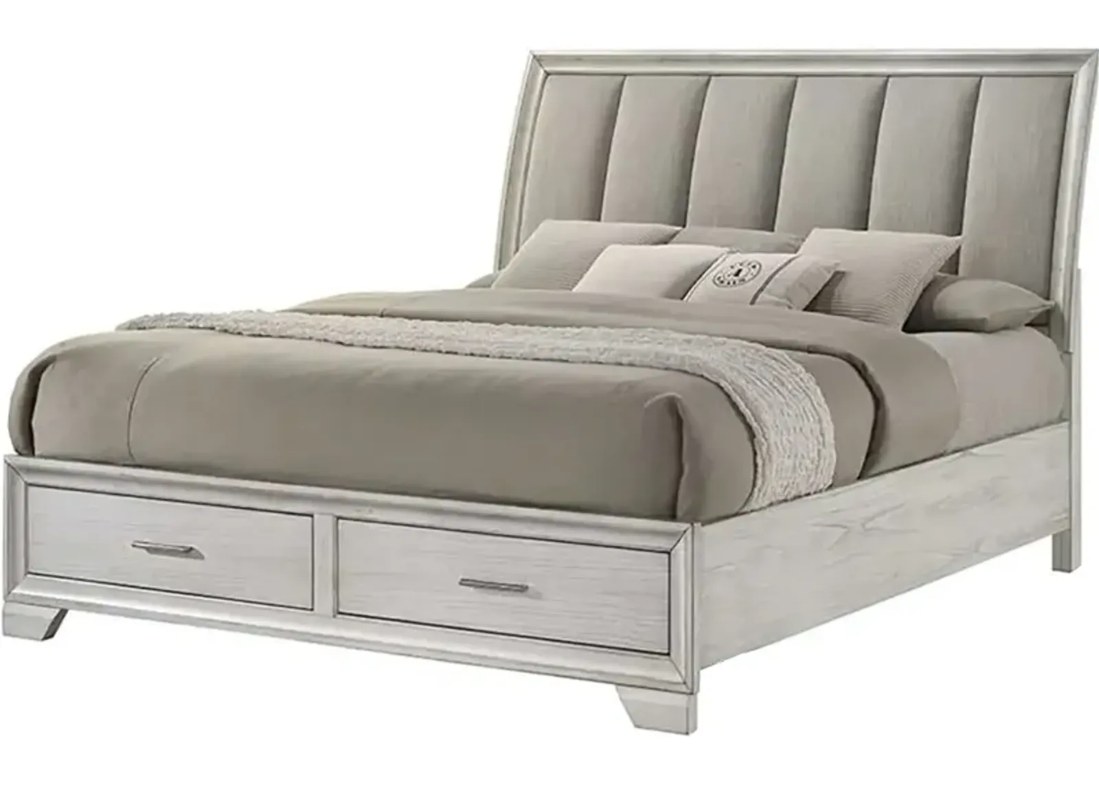 Jace White Queen Storage Bed