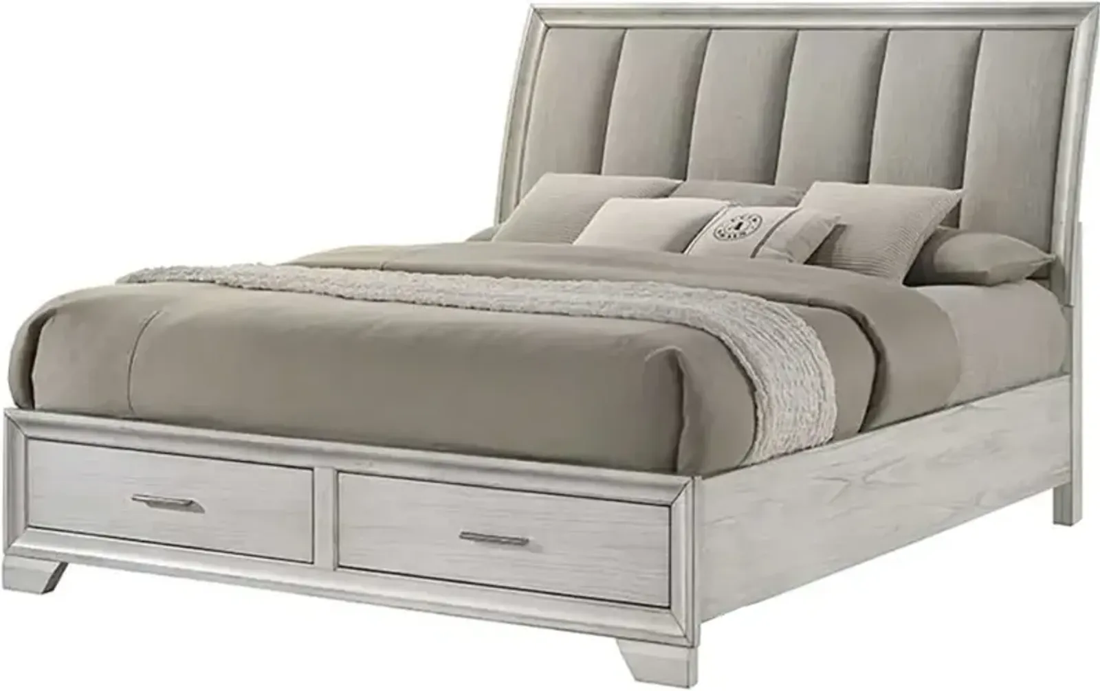 Jace White Queen Storage Bed