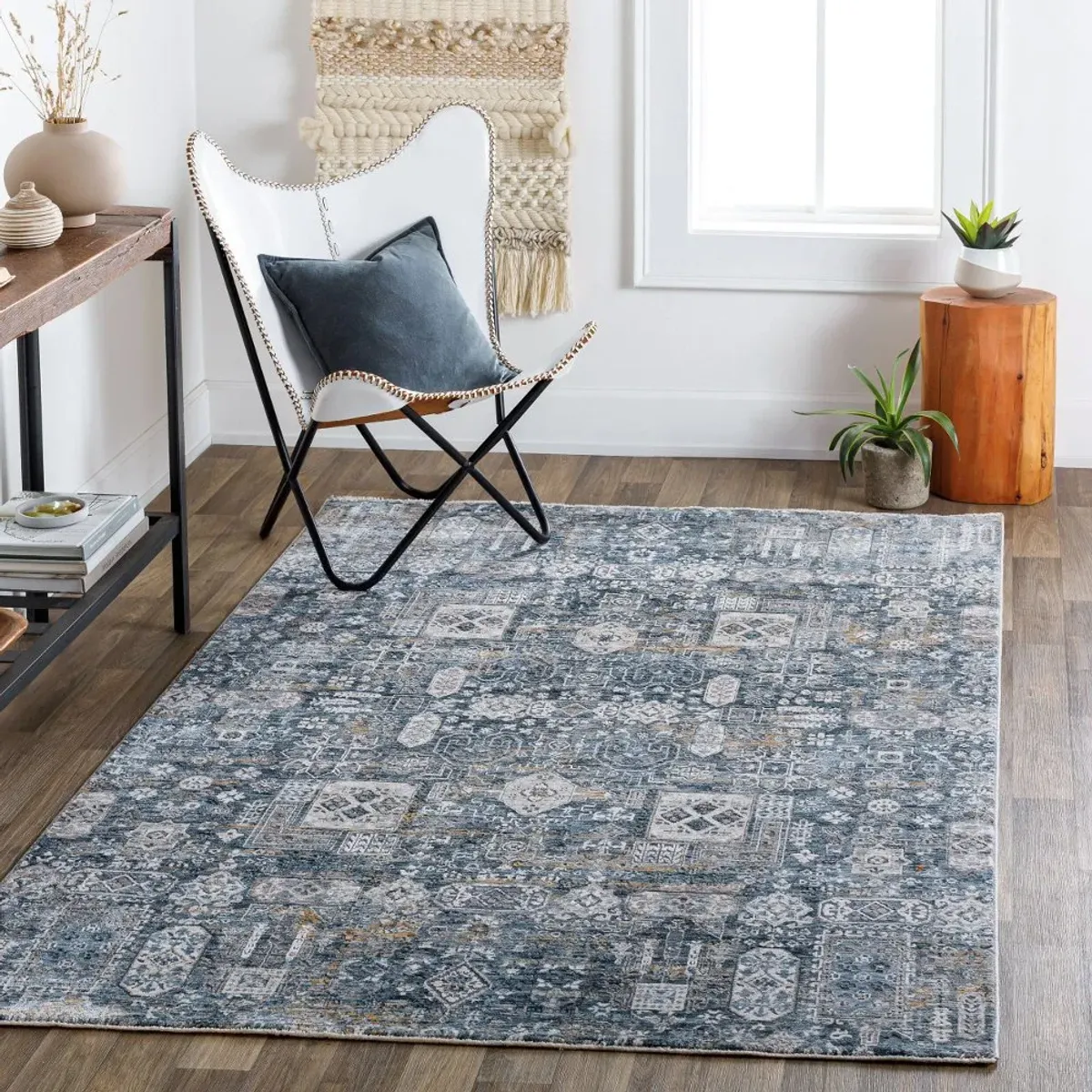 Cardiff 8 x 10 Blue Rug