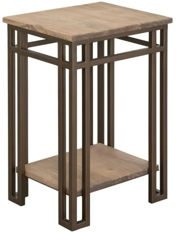 Limestone Brown Chairside Table