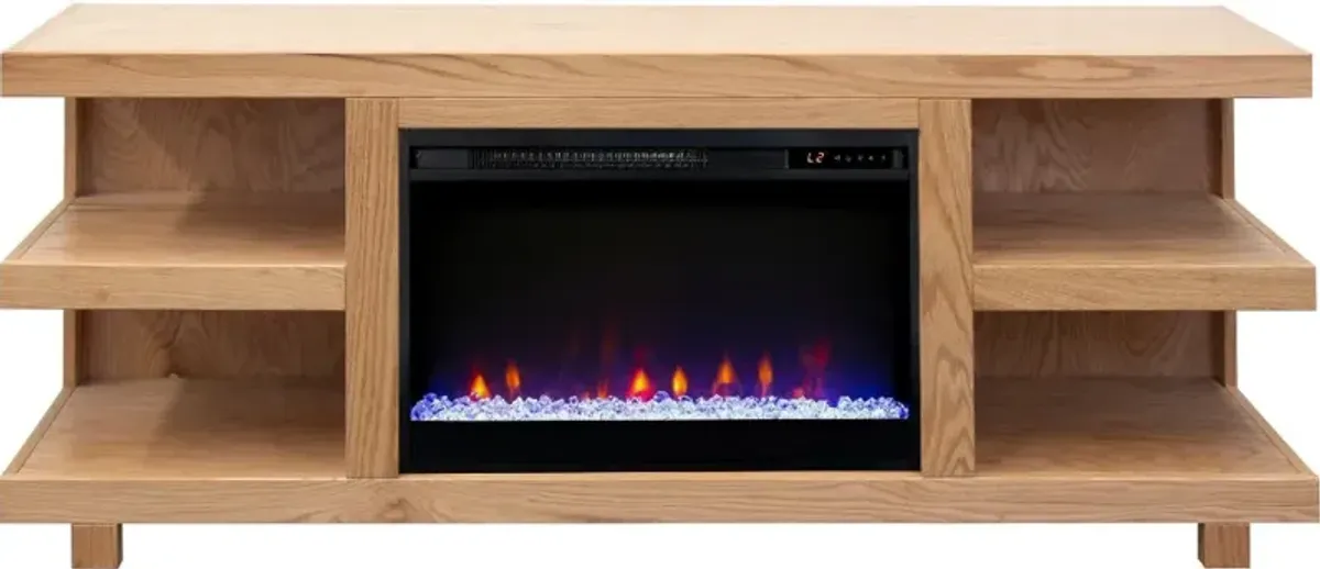 Laurel Canyon Natural 65" Fireplace TV Stand