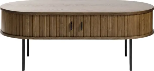 Nola Brown Oak Coffee Table with Hidden Storage