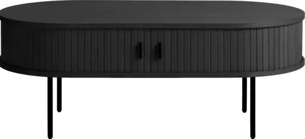 Nola Black Oak Coffee Table with Hidden Storage