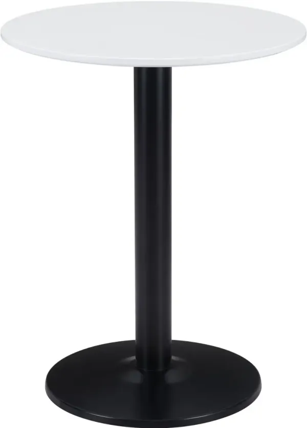 Padova Black & White Round Bistro Table