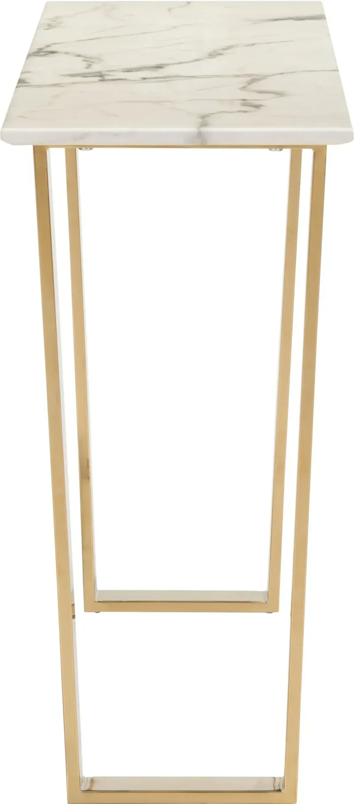 Monza White and Gold Sofa Table