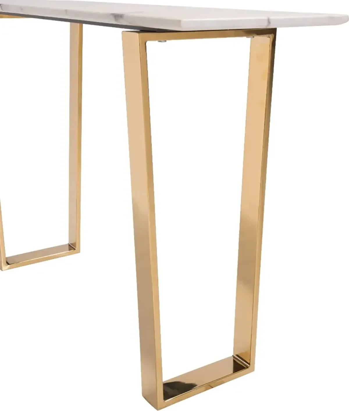 Monza White and Gold Sofa Table