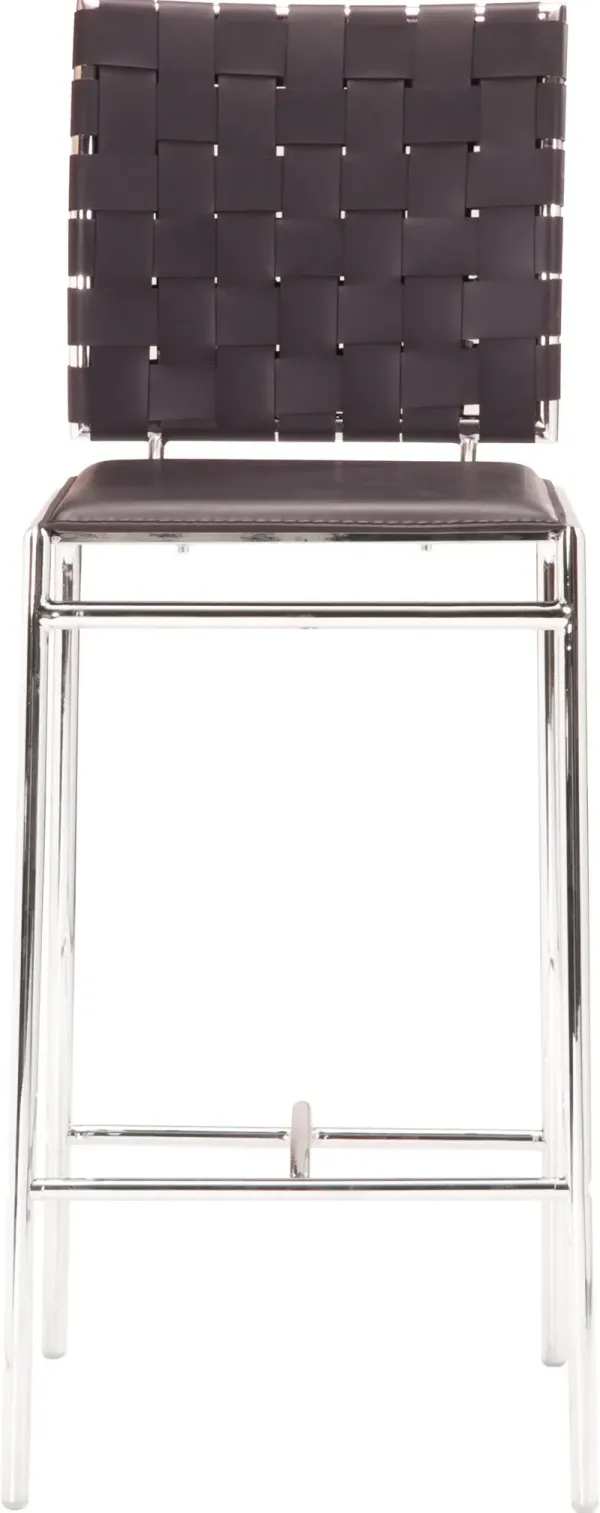 Venaria Espresso Cross-Back Counter Stool