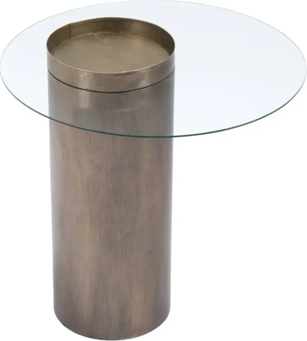 Dalmine Antique Bronze End Table