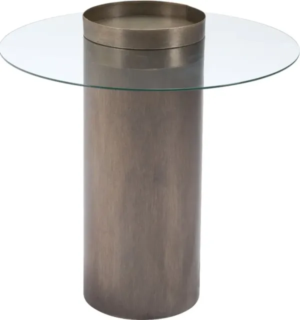 Dalmine Antique Bronze End Table