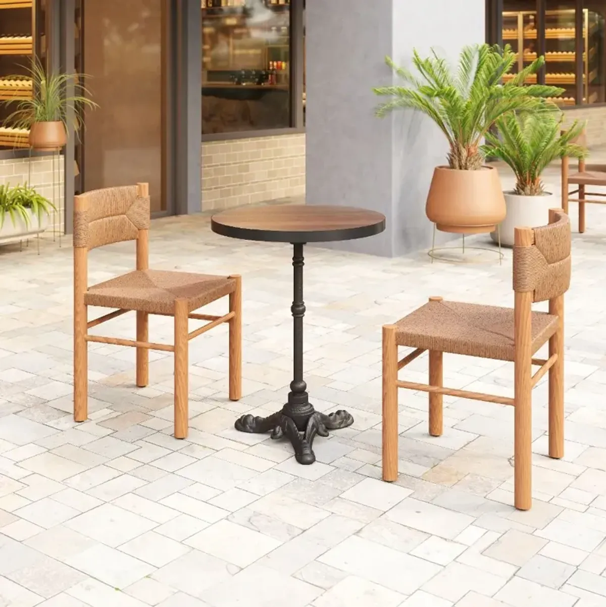 Arcore Walnut Outdoor Bistro Table