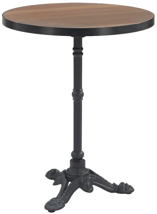 Arcore Black and Brown Outdoor Bistro Table