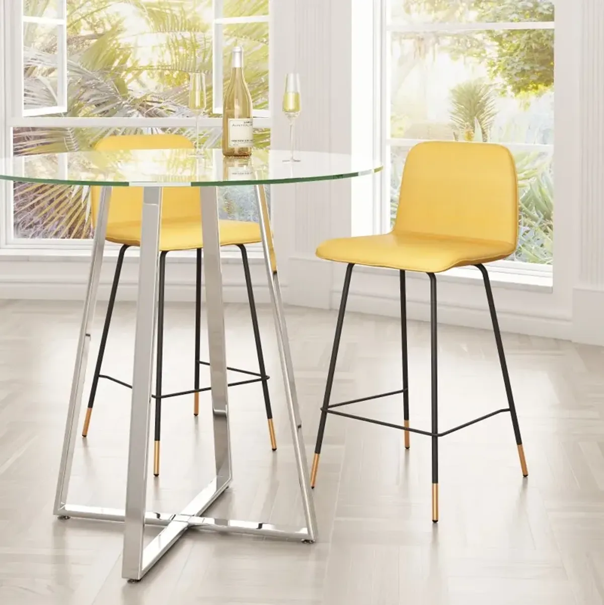 Grumo Counter Stool Yellow