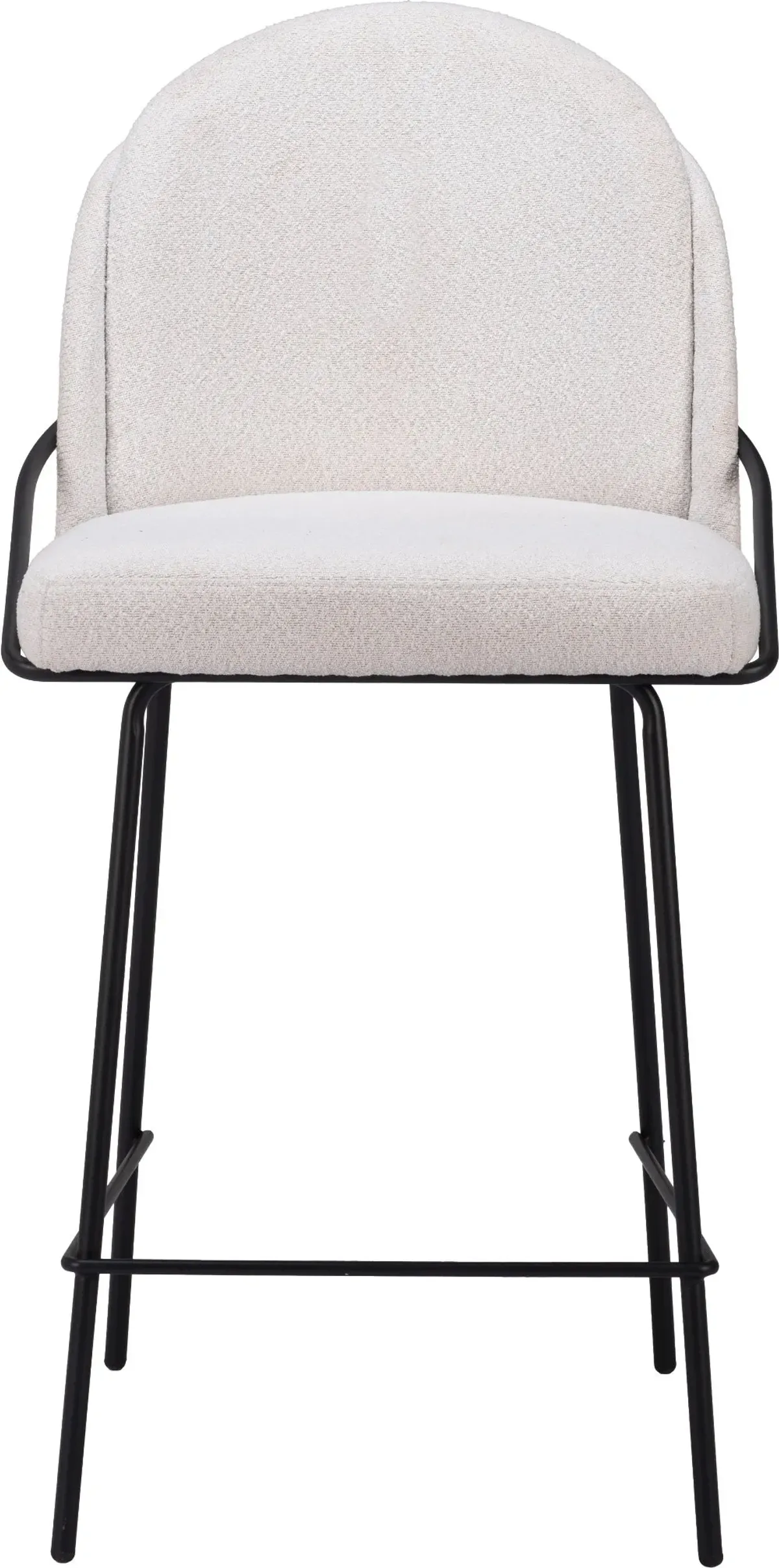Baranzate Ivory Shearling Counter Stool