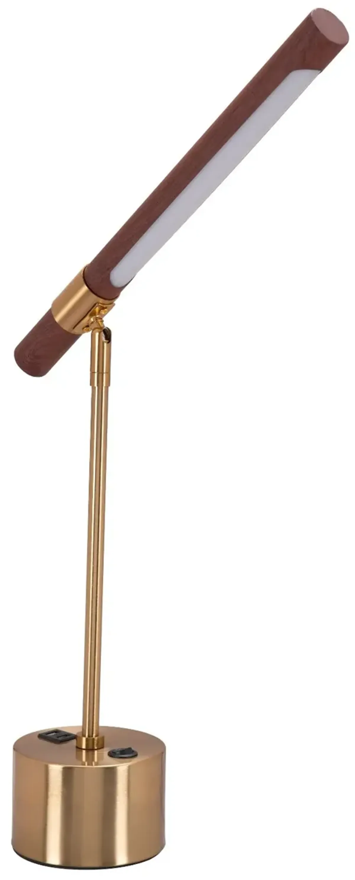 Capriate Brown and Brass Table Lamp