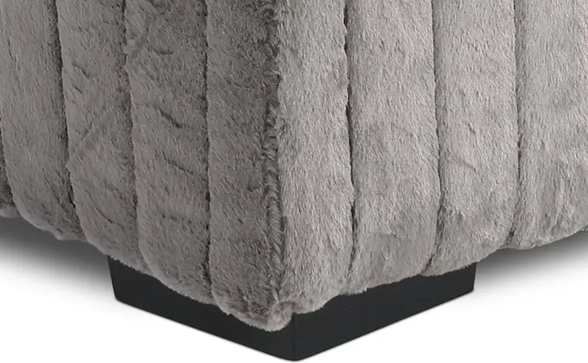 Hendrix Gray Cocktail Ottoman