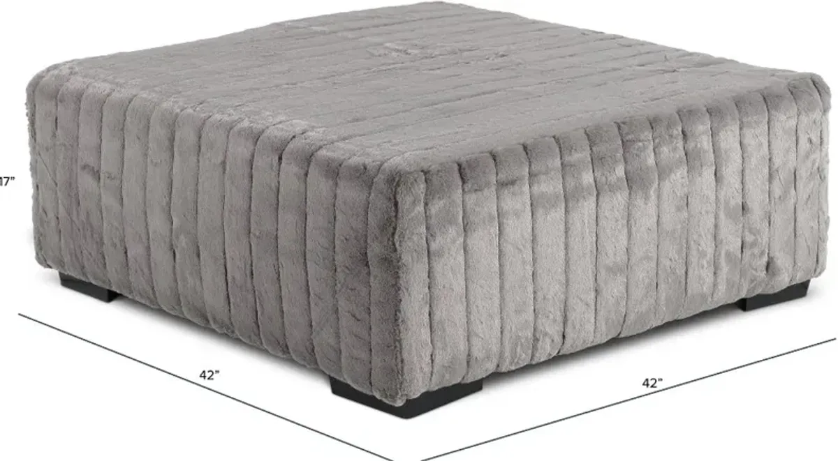 Hendrix Gray Cocktail Ottoman