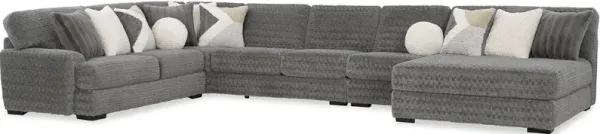 Hendrix Gray 4 Piece Sectional with Double Chaise
