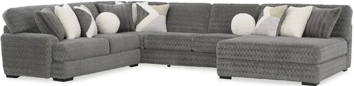 Hendrix Gray 3 Piece Sectional with Double Chaise