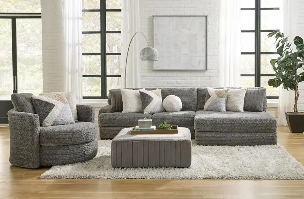 Hendrix Gray 2 Piece Sectional with Double Chaise