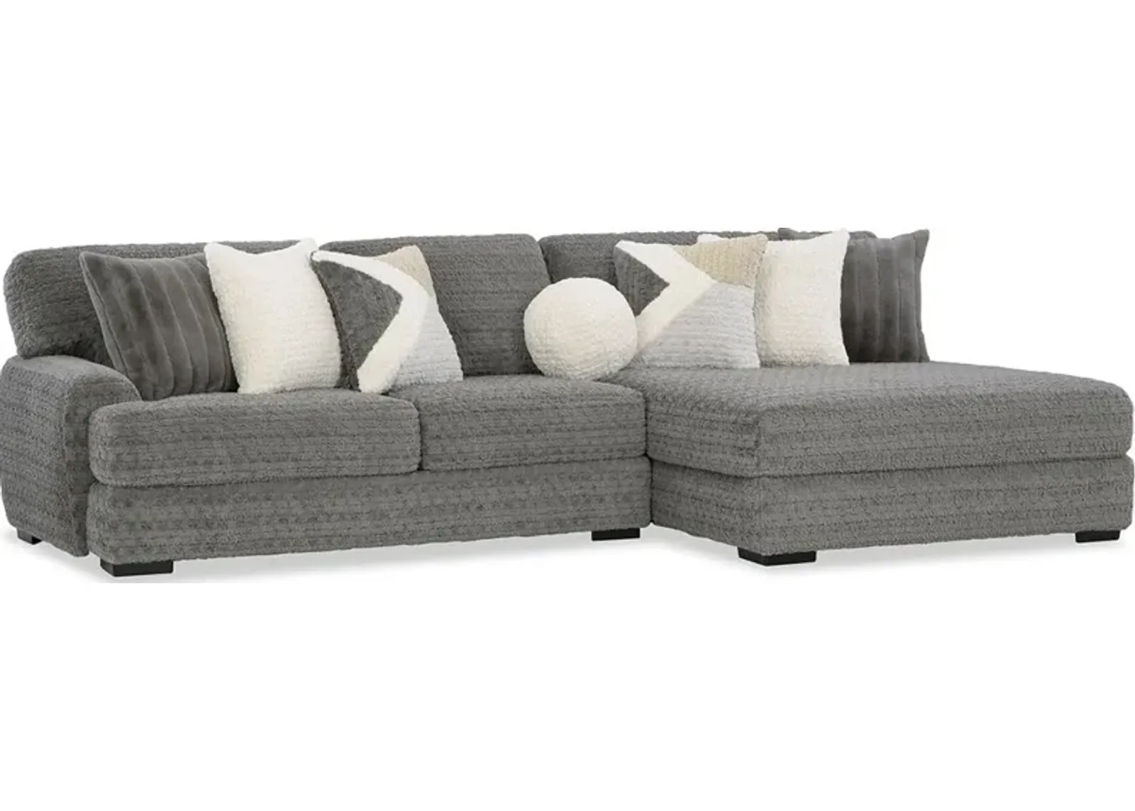 Hendrix Gray 2 Piece Sectional with Double Chaise