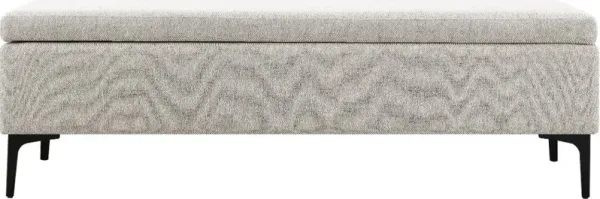 Britta Cream Upholstered 60" Wide Storage Bench