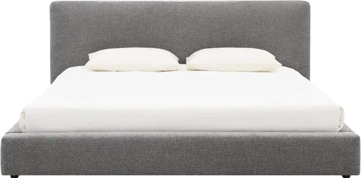 Lennox Gray Upholstered King Bed