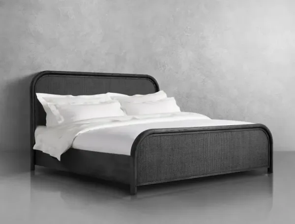 JoJo Fletcher Ella Black Oak & Natural Cane King Bed