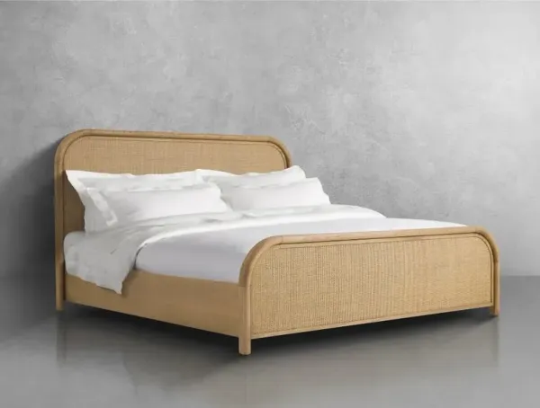 JoJo Fletcher Ella Light Brown Oak & Natural Cane King Bed