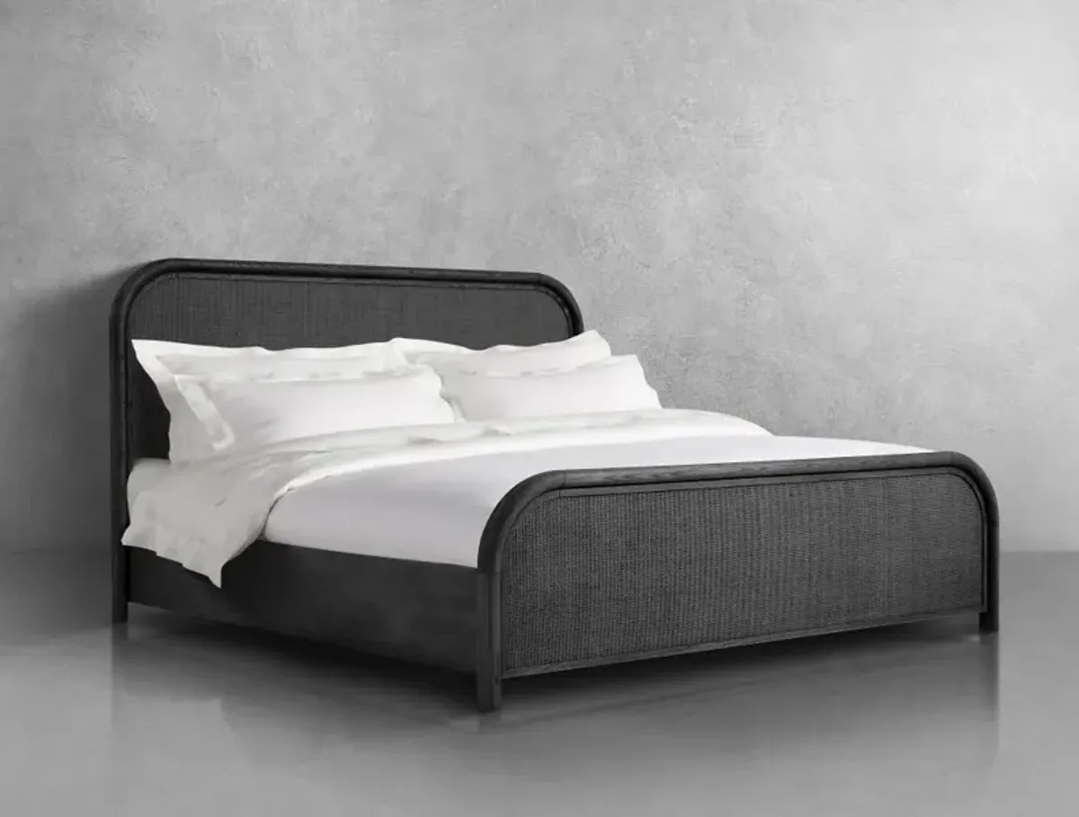 JoJo Fletcher Ella Black Oak & Natural Cane Queen Bed