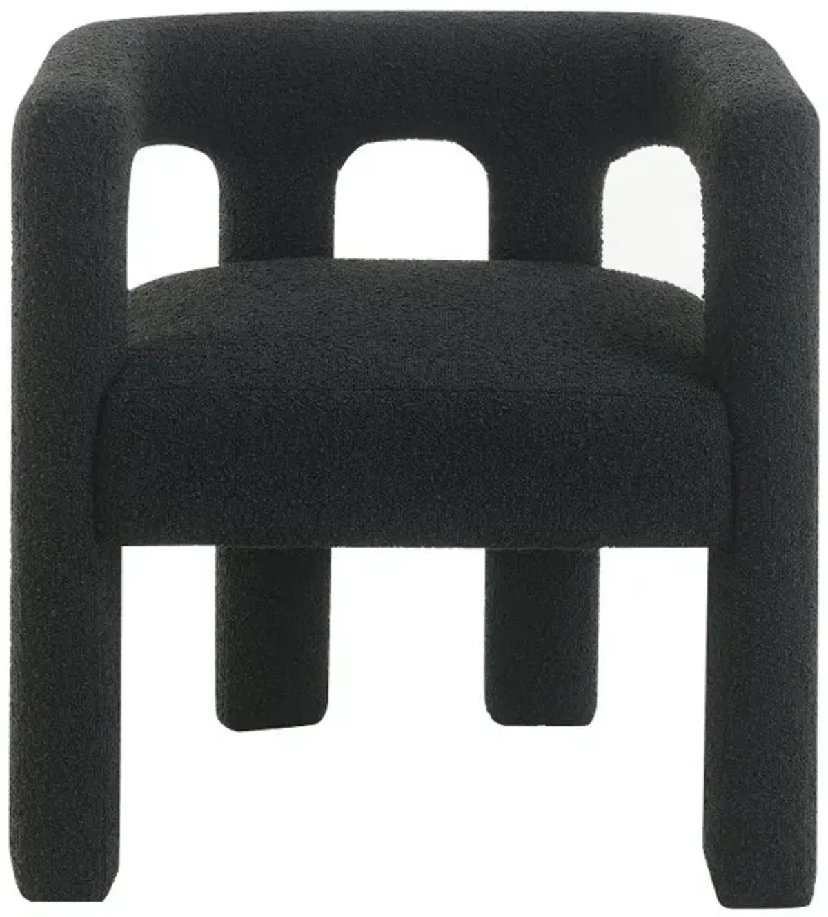 Cassie Black Boucle Dining Chair