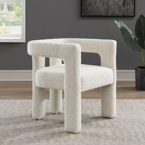Cassie Ivory Boucle Dining Chair