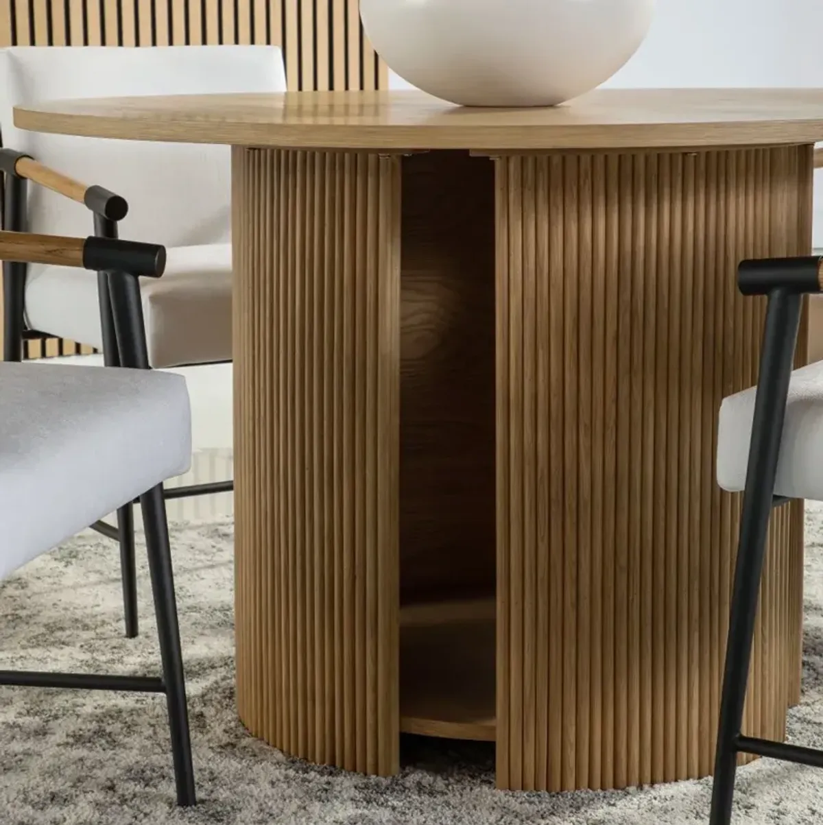 Pacifica Light Brown Round Dining Table