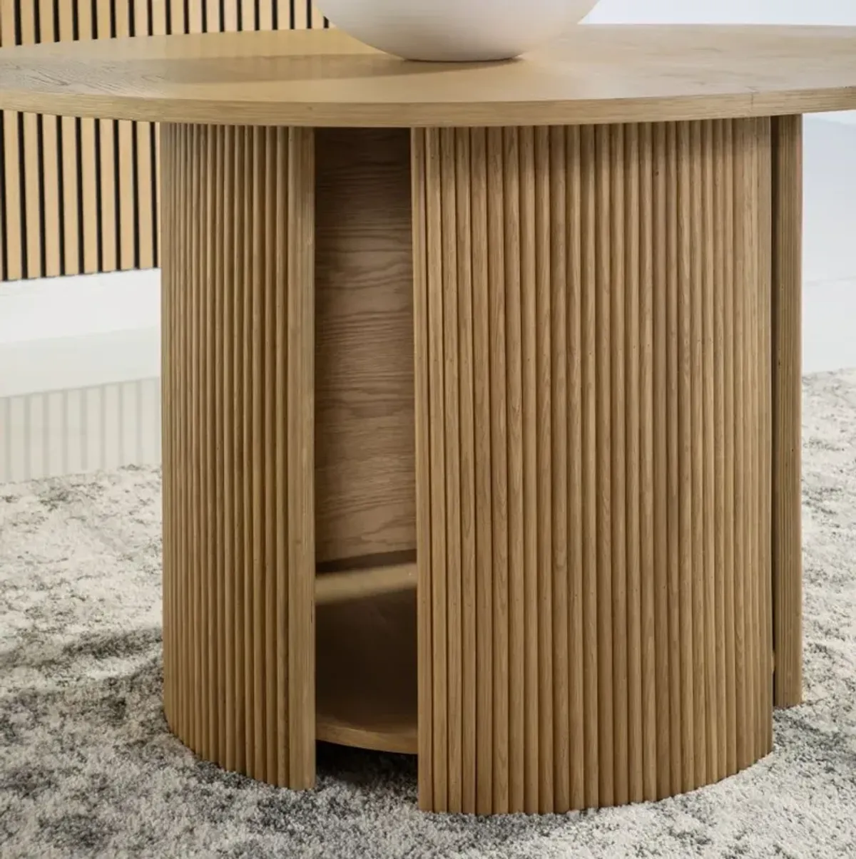 Pacifica Light Brown Round Dining Table