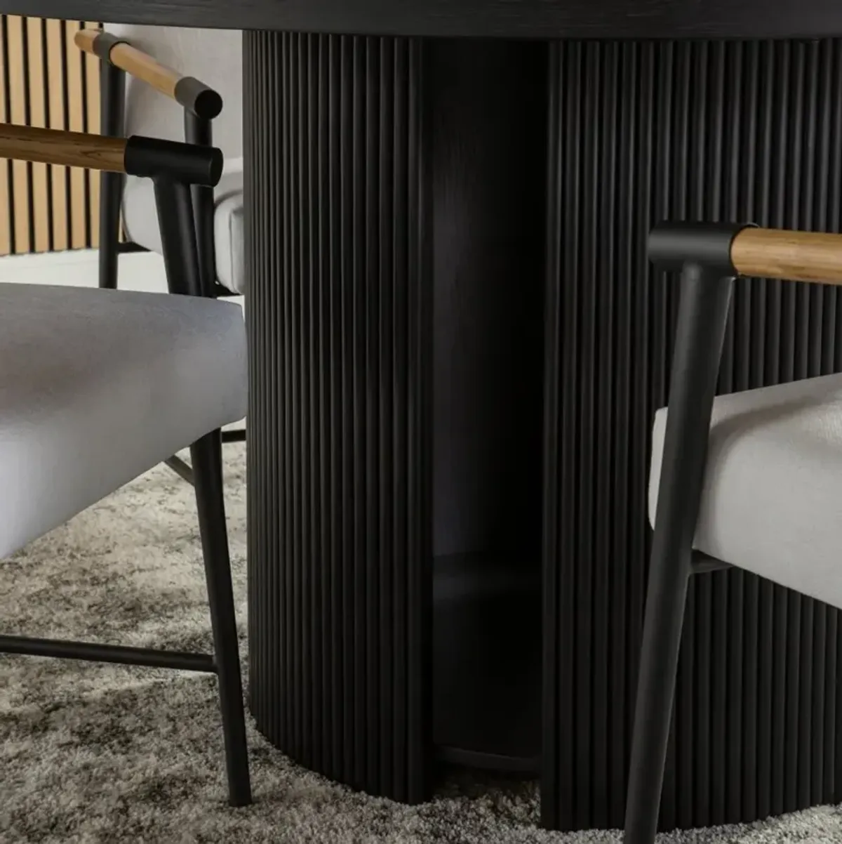 Pacifica Black Round Dining Table