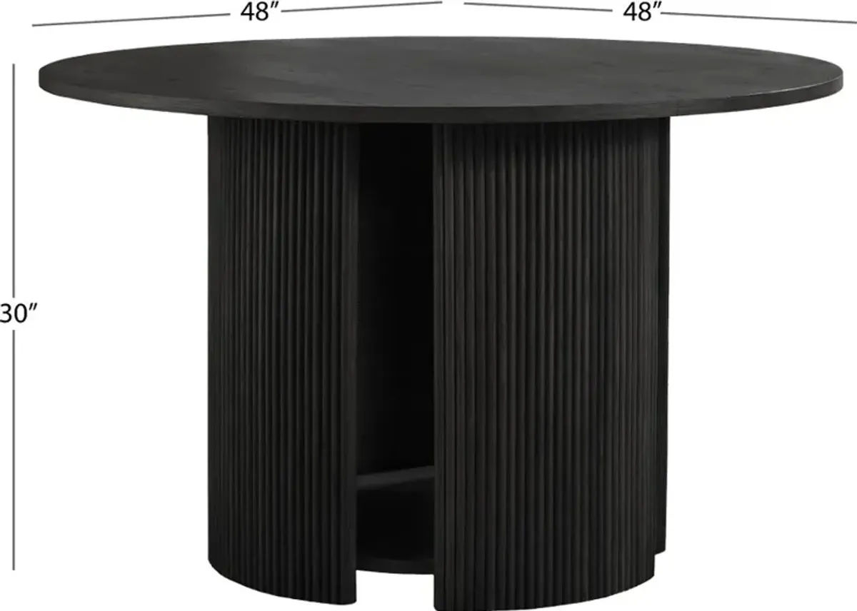 Pacifica Black Round Dining Table