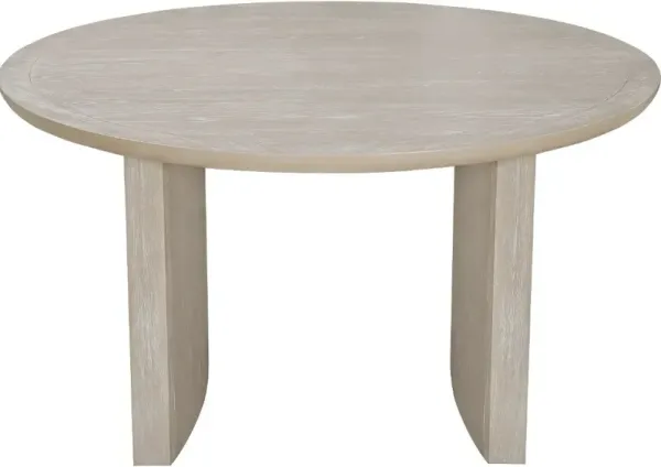 Cassie Weathered Beige Round Dining Table