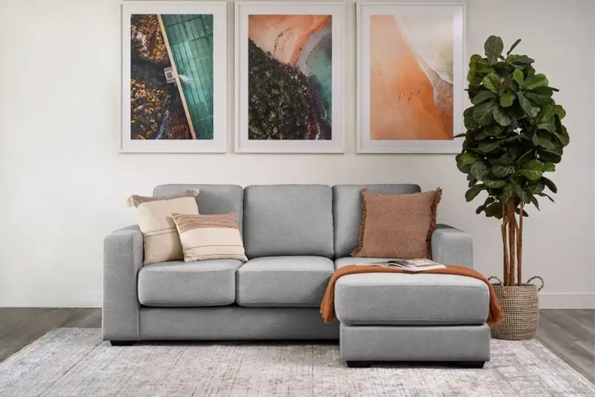 Ellie Light Gray Sectional with Reversible Chaise