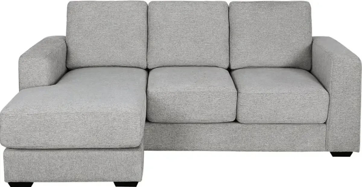Ellie Light Gray Sectional with Reversible Chaise