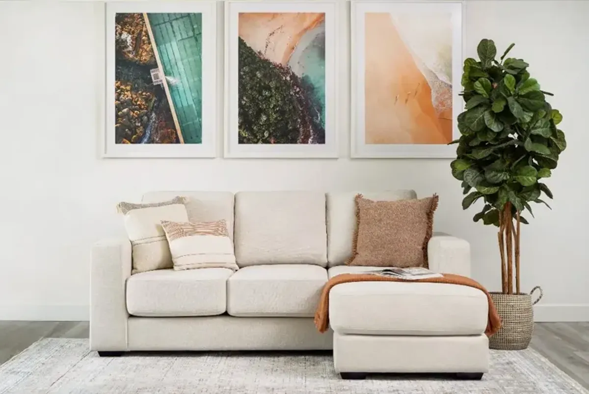 Ellie Sand Beige Sectional with Reversible Chaise