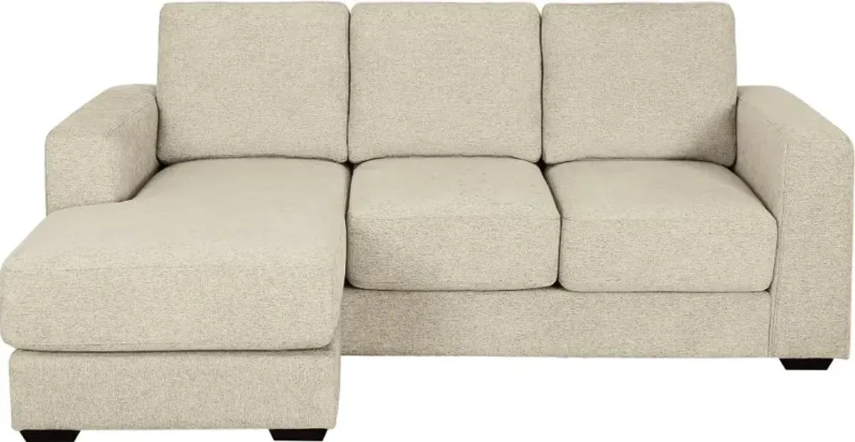 Ellie Sand Beige Sectional with Reversible Chaise