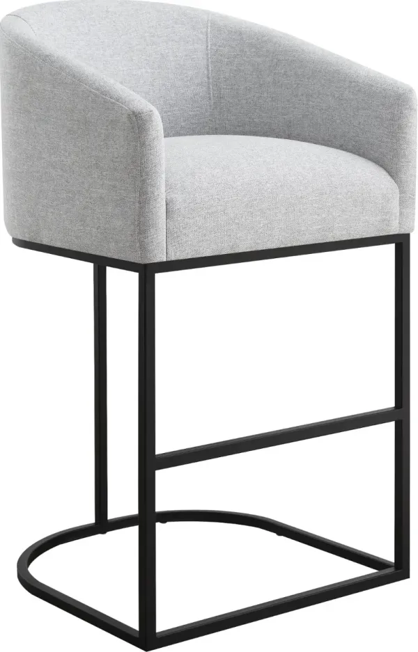 Josephine Light Gray Upholstered Barstool