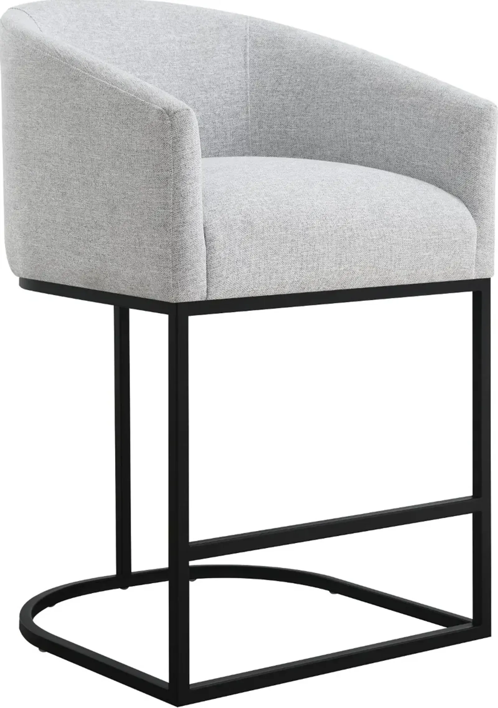 Josephine Light Gray Upholstered Counter Stool