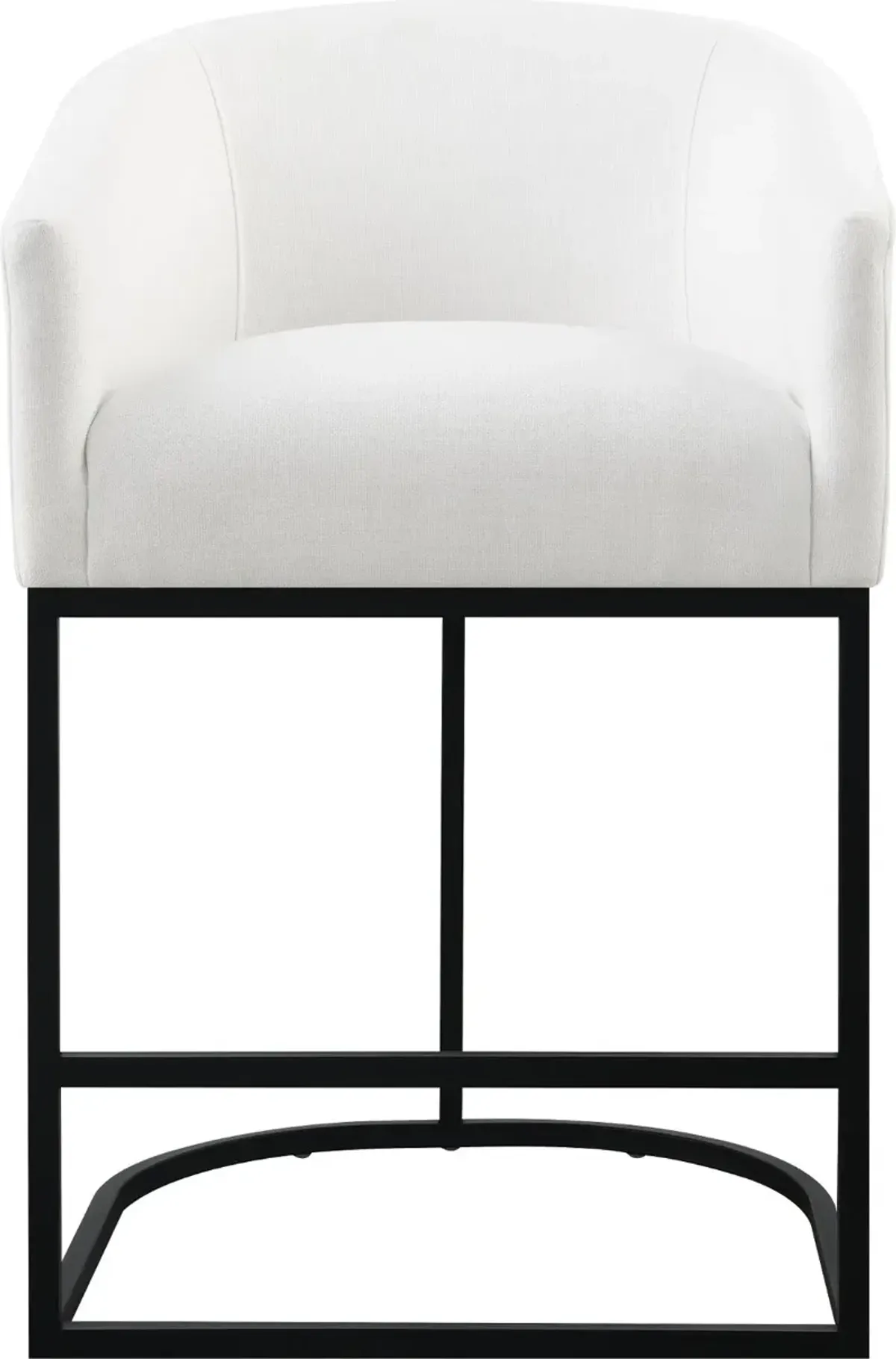 Josephine White Upholstered Counter Stool