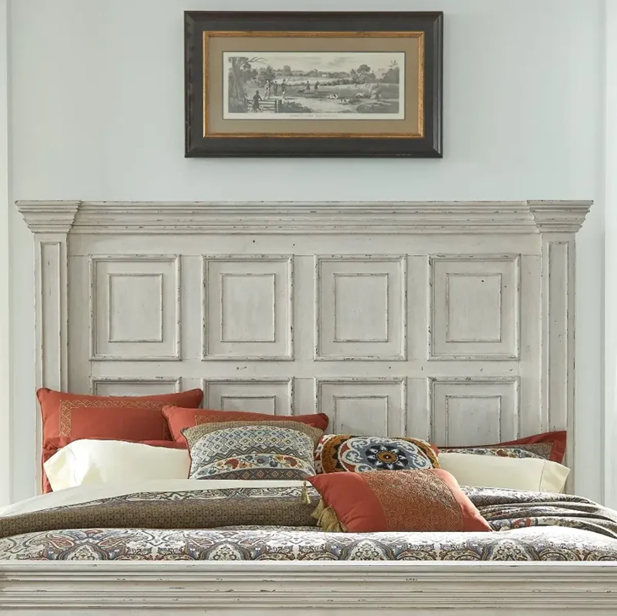 Big Valley White Queen Bed