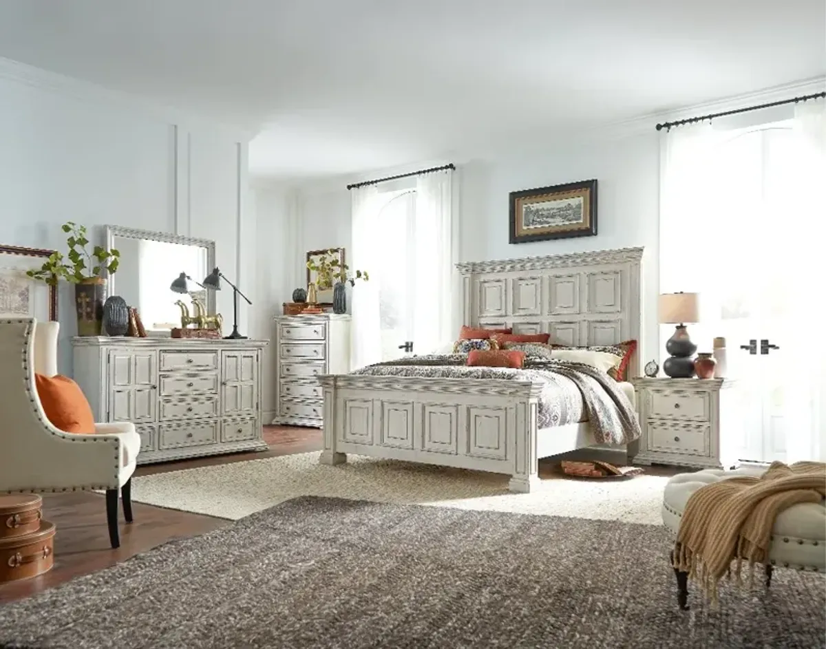 Big Valley White Queen Bed