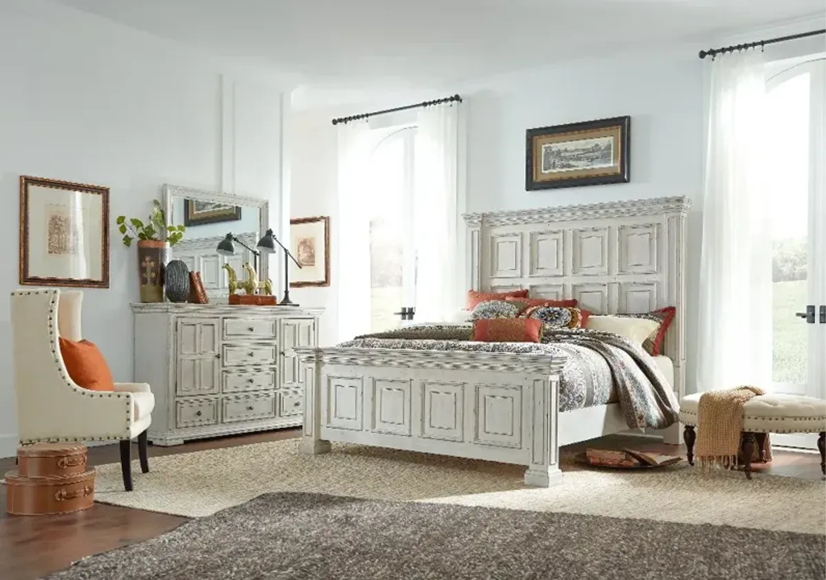 Big Valley White Queen Bed