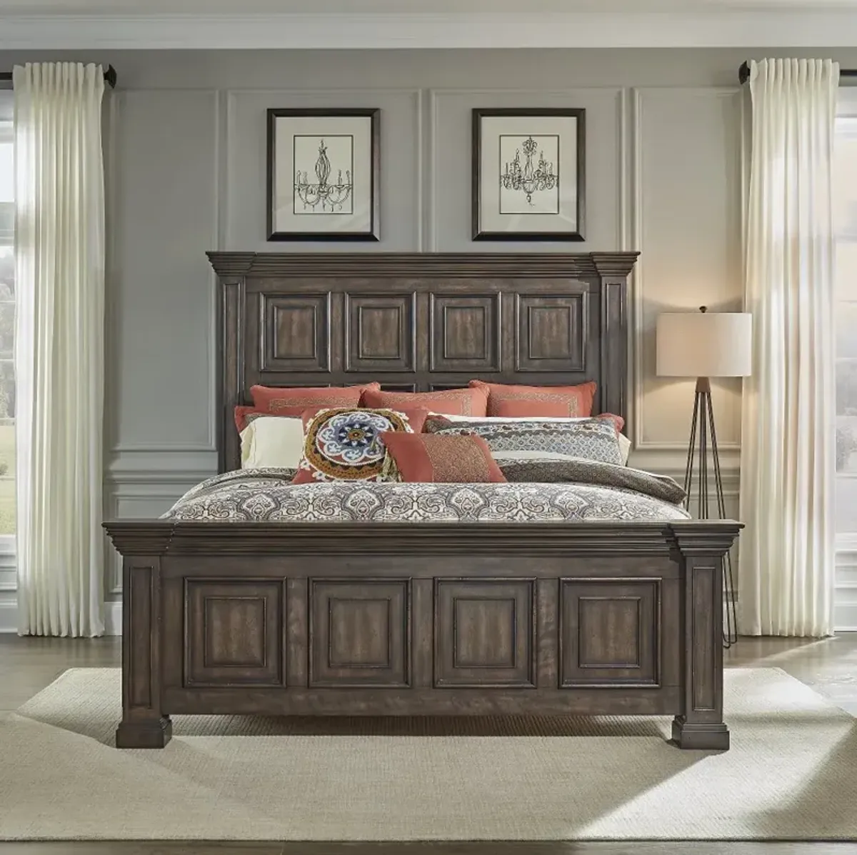 Big Valley Brown Queen Bed