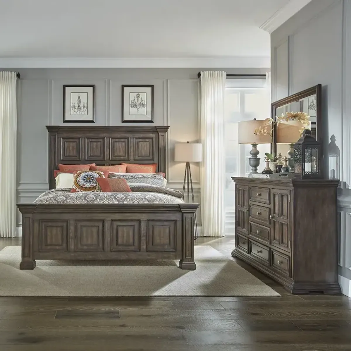 Big Valley Brown Queen Bed