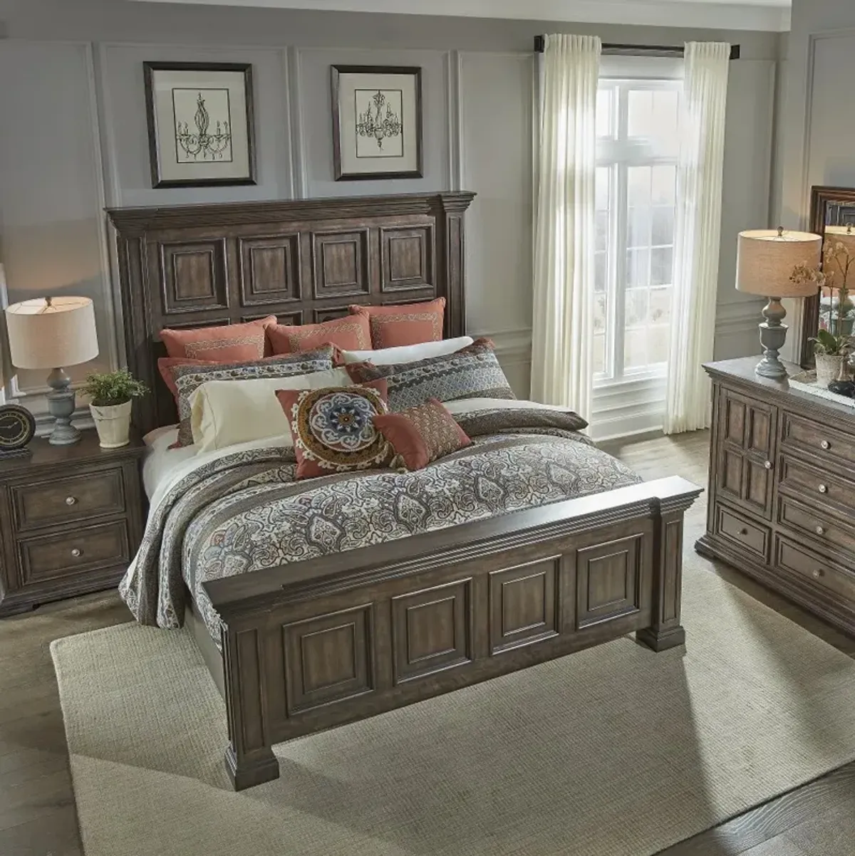 Big Valley Brown Queen Bed