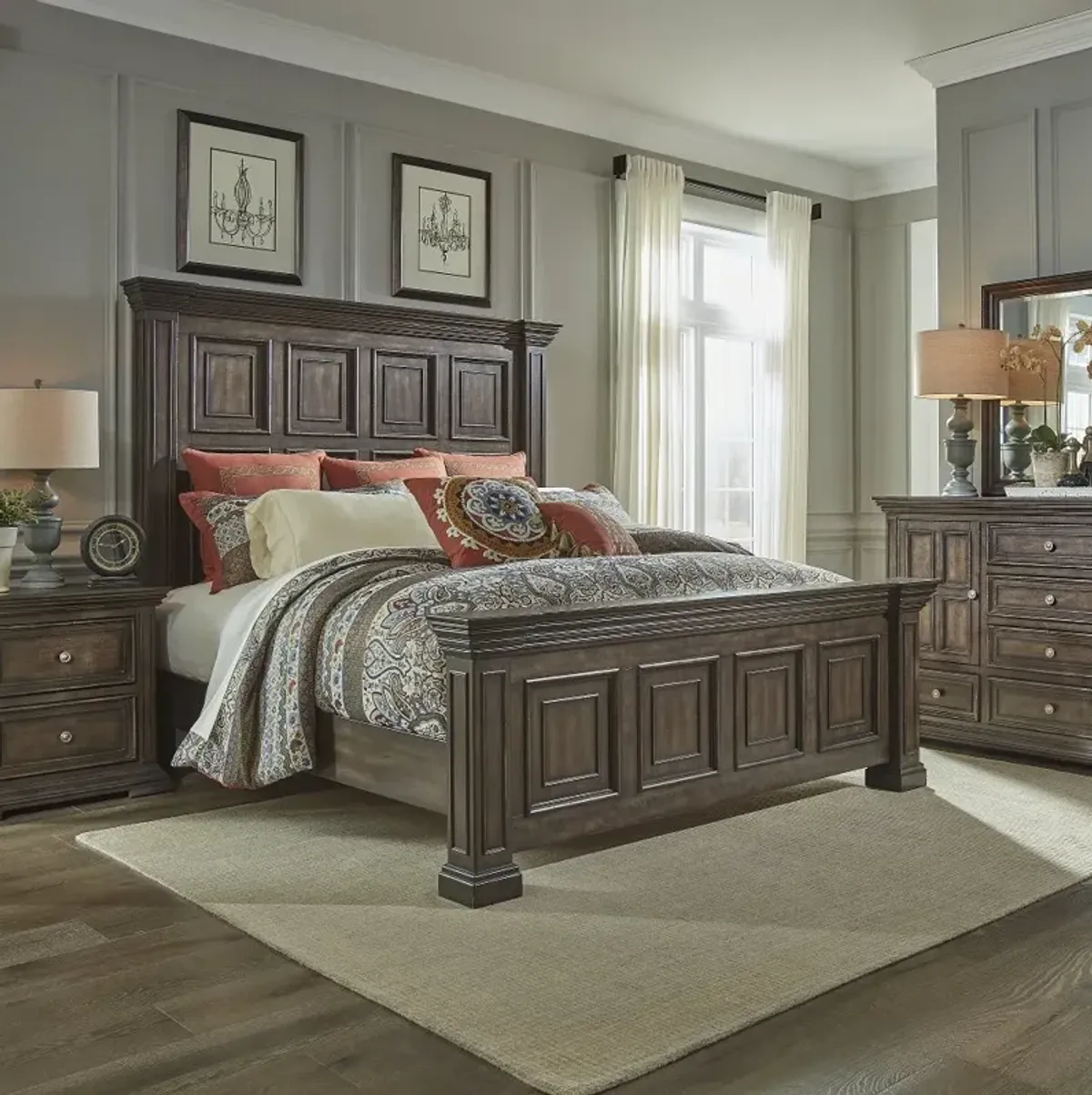 Big Valley Brown Queen Bed